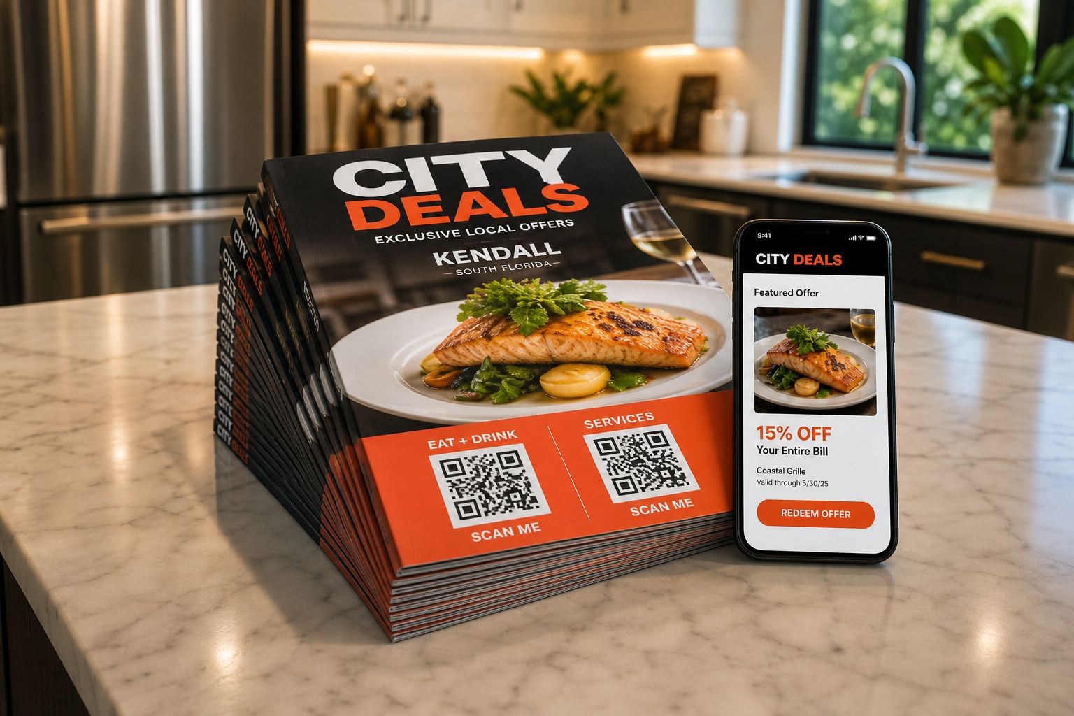 A stack of City Deals magazines ready for the mail drop