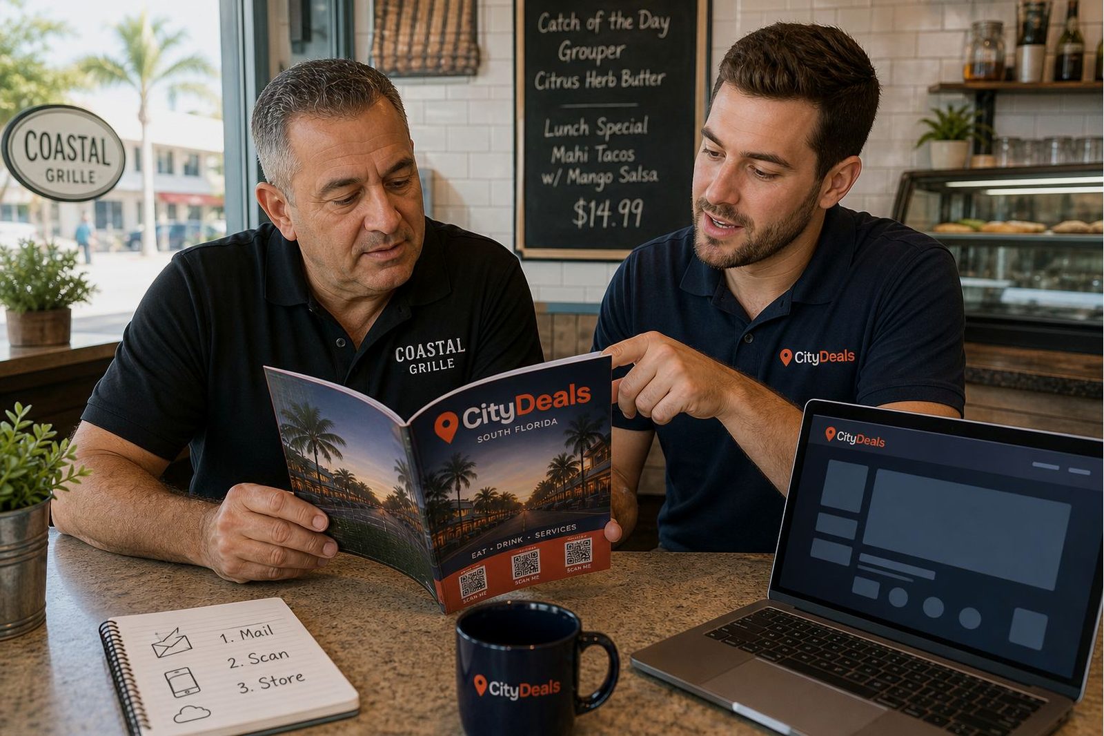 The City Deals coupon on the phone — City Deals in South Florida